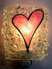 Every Beat of My Heart--Recycled Bottle Glass Heart Night Light - RebornGlass.com