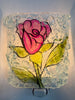 Pink Rose Recycled Glass Night Light