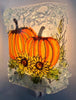 Autumn Pumpkins & Sunflowers Recycled Glass Nightlight