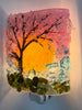Sunrise Cherry Blossom Tree Recycled Bottle Glass Night Light