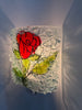Red Rose Recycled Glass Night Light