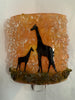 Giraffe Mom and Baby Recycled Bottle Glass Night Light