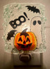 BOO Halloween Ghost Recycled Glass Night Light