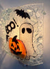 BOO Halloween Ghost Recycled Glass Night Light