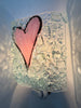 Every Beat of My Heart--Recycled Bottle Glass Heart Night Light