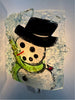 Snowman Recycled Bottle Glass Night Light
