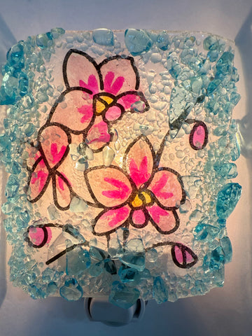 Pink Orchid Reborn Glass Night Light