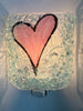 Every Beat of My Heart--Recycled Bottle Glass Heart Night Light
