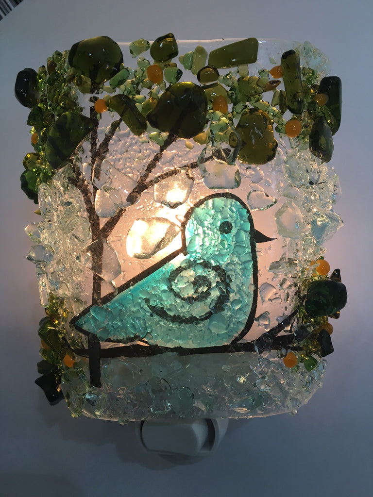 Bird of Happiness Reborn Glass Night Light - RebornGlass.com