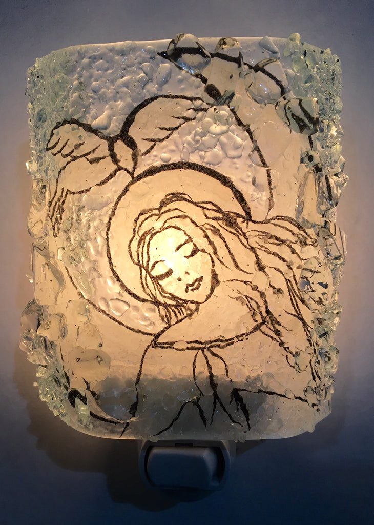 Earth Angel Recycled Glass Night Light by Reborn Glass - RebornGlass.com