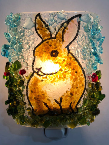 Brown and White Bunny Night Light