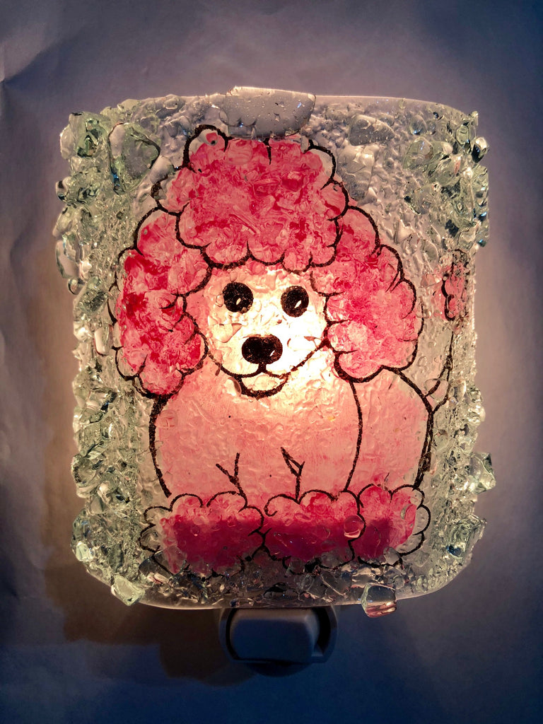 Poodle Recycled Reborn Glass Night Light - RebornGlass.com