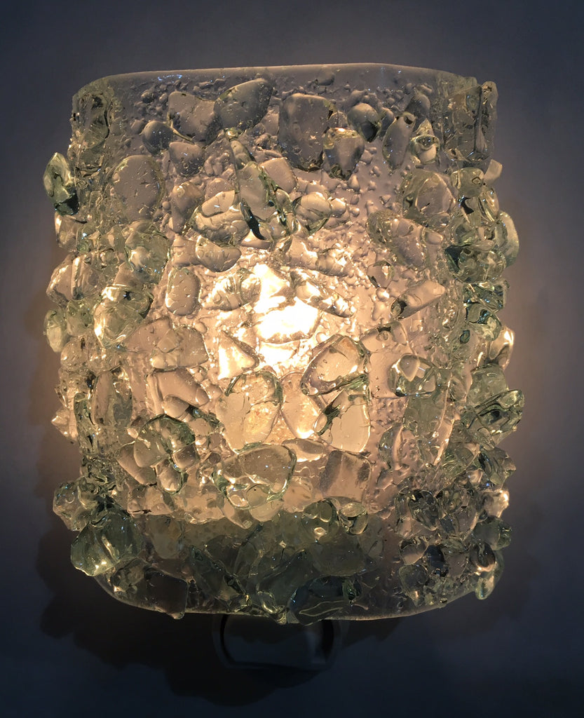 Ice Crystal Recycled Glass Night Light - RebornGlass.com