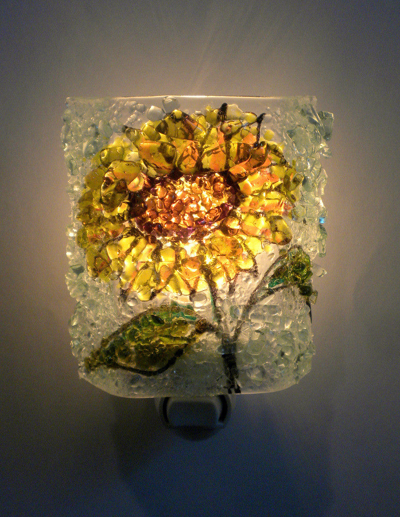 SunflowerReborn Glass Night Light - RebornGlass.com